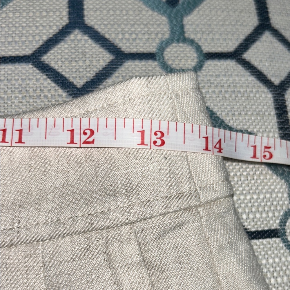 J. Crew Remi Linen-Blend Pleated High-Rise Shorts Flax NWOT Sz 0 - Picture 9 of 10